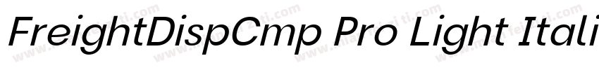 FreightDispCmp Pro Light Italic字体转换